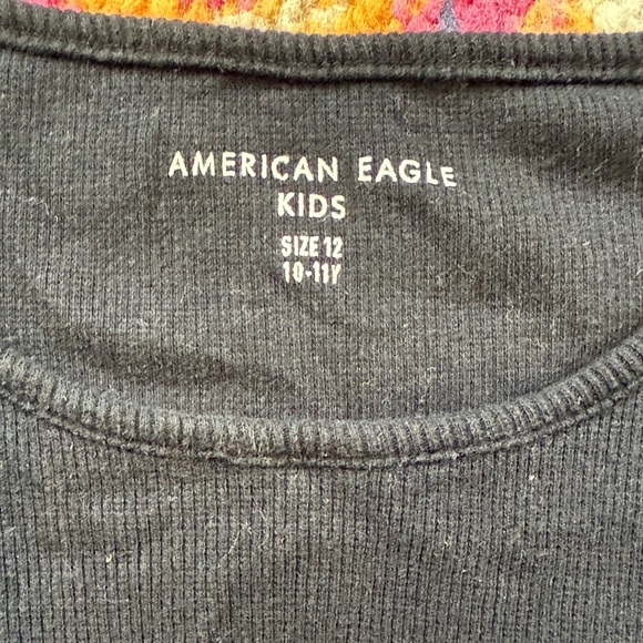 American Eagle Outfitters Charcoal Ribbed Tee - Picture 2 of 2